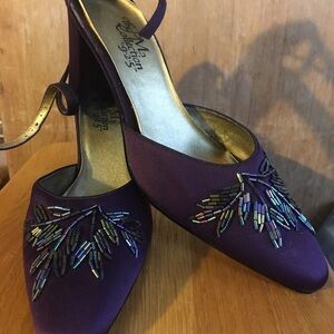 The PM Collection 9 2 5 classy purple sequin heels